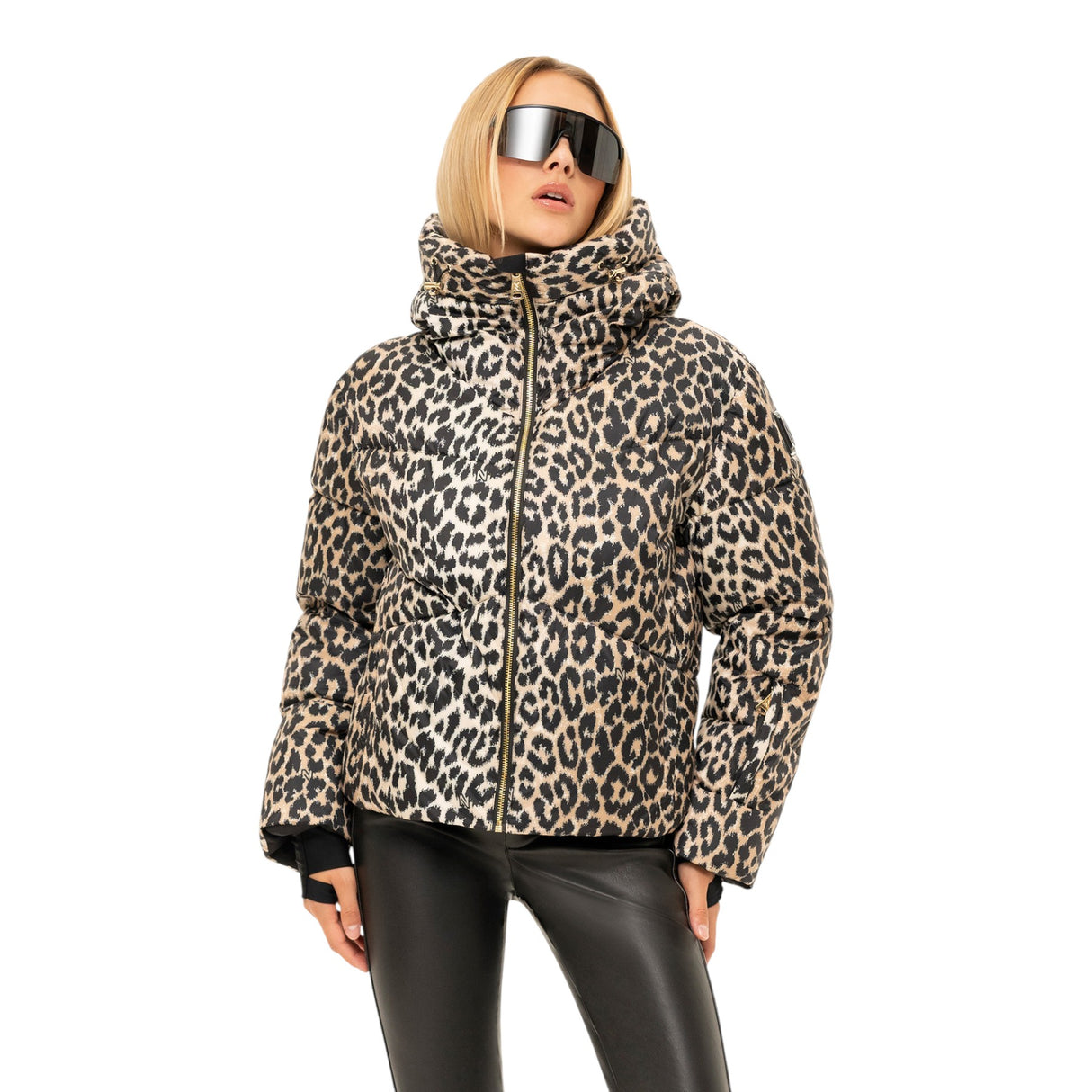 Nikkie Women's Newport Leopard Ski Jacket Hummus / X-Small-Hummus / Small-Hummus / Medium-Hummus / Large #- 53 Degrees North 