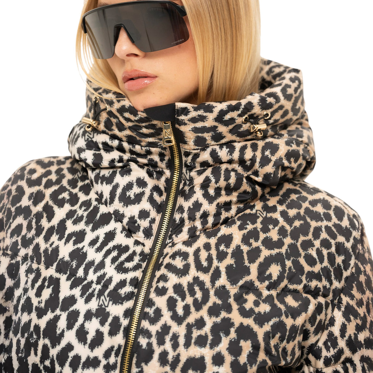 Nikkie Women's Newport Leopard Ski Jacket Hummus / X-Small-Hummus / Small-Hummus / Medium-Hummus / Large #- 53 Degrees North 