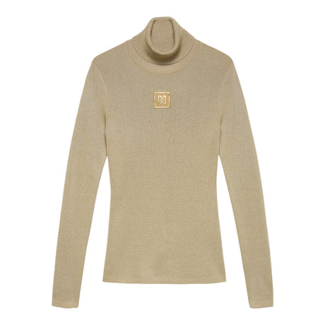 Nikkie Women's Noroton Shiny Turtleneck Gold / X-Small-Gold / Small-Gold / Medium-Gold / Large #- 53 Degrees North 