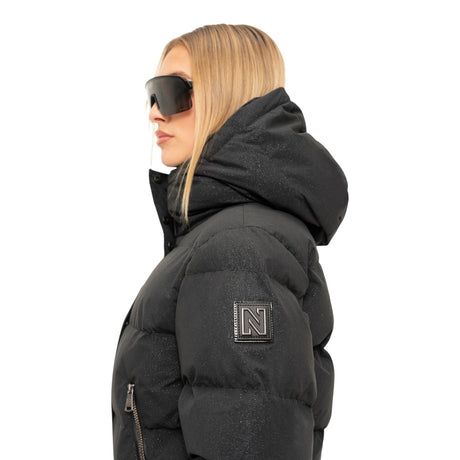 Nikkie Women's Numa Glitter Ski Jacket Cream / X-Small-Cream / Small-Cream / Medium-Cream / Large-Black / X-Small - 53 Degrees North 