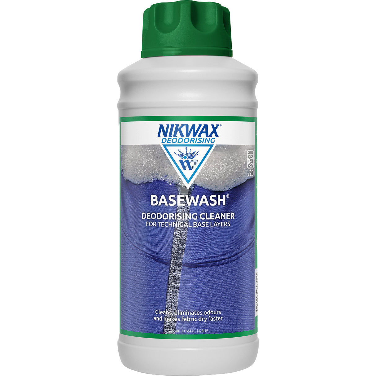 Nikwax Basewash Deodorising Cleaner for Baselayers 300 ml-1 L - 53 Degrees North 