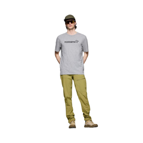 Norrona Men's 29 Cotton Norrona Viking Short Sleeve Tee Drizzle Melange / Small-Drizzle Melange / Medium-Drizzle Melange / Large-Drizzle Melange / X-Large-Golden Lime / Small - 53 Degrees North 
