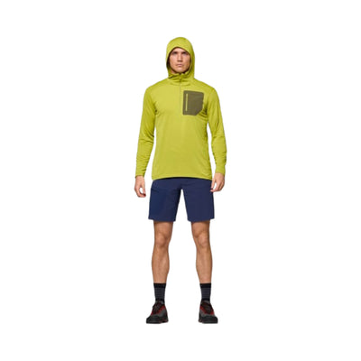 Norrona Men's Falketind Warm1 Hood Golden Lime/Olive Night / Small-Golden Lime/Olive Night / Medium-Golden Lime/Olive Night / Large-Golden Lime/Olive Night / X-Large-Caviar Black / Small - 53 Degrees North 