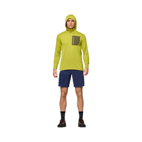 Norrona Men's Falketind Warm1 Hood Golden Lime/Olive Night / Small-Golden Lime/Olive Night / Medium-Golden Lime/Olive Night / Large-Golden Lime/Olive Night / X-Large-Caviar Black / Small - 53 Degrees North 