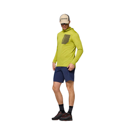 Norrona Men's Falketind Warm1 Hood Golden Lime/Olive Night / Small-Golden Lime/Olive Night / Medium-Golden Lime/Olive Night / Large-Golden Lime/Olive Night / X-Large-Caviar Black / Small - 53 Degrees North 