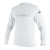 O'Neill Men's Basic Skins Long Sleeve Sun Shirt White / Small-White / Medium-White / Large-White / X-Large-White / XX-Large - 53 Degrees North 