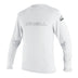 O'Neill Men's Basic Skins Long Sleeve Sun Shirt White / Small-White / Medium-White / Large-White / X-Large-White / XX-Large - 53 Degrees North 