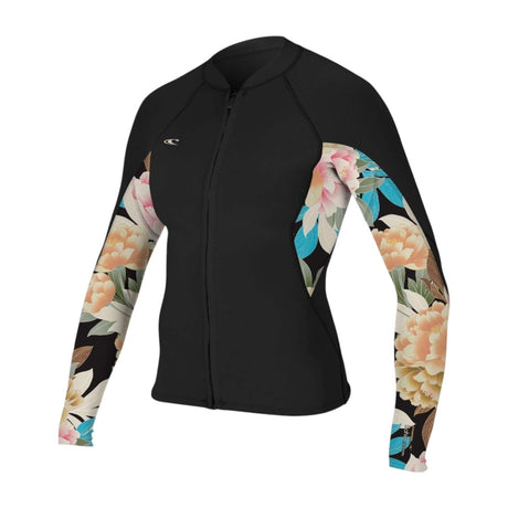 O'Neill Women's Bahia 1/0.5mm Full-Zip Jacket Black/Mika Floral / X-Small-Black/Mika Floral / Small-Black/Mika Floral / Medium-Black/Mika Floral / Large - 53 Degrees North 