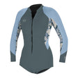 O'Neill Women's Bahia 2/1 Front Zip Long Sleeve Short Spring Shade/Palmen Trop/Faded Denim / X-Small-Shade/Palmen Trop/Faded Denim / Small-Shade/Palmen Trop/Faded Denim / Medium-Shade/Palmen Trop/Faded Denim / Large - 53 Degrees North 