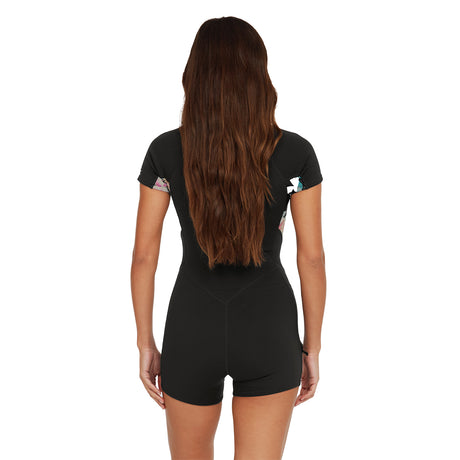 O'Neill Women's Bahia 2/1 Front Zip Short Sleeve Spring Wetsuit Black/Mika Floral / X-Small-Black/Mika Floral / Small-Black/Mika Floral / Medium-Black/Mika Floral / Large - 53 Degrees North 