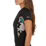 O'Neill Women's Bahia 2/1 Front Zip Short Sleeve Spring Wetsuit Black/Mika Floral / X-Small-Black/Mika Floral / Small-Black/Mika Floral / Medium-Black/Mika Floral / Large - 53 Degrees North 