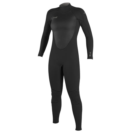 O'Neill Women's Epic 3/2mm Back Zip Full Wetsuit Black / X-Small-Black / Small-Black / Medium-Black / Large-Black / X-Large - 53 Degrees North 