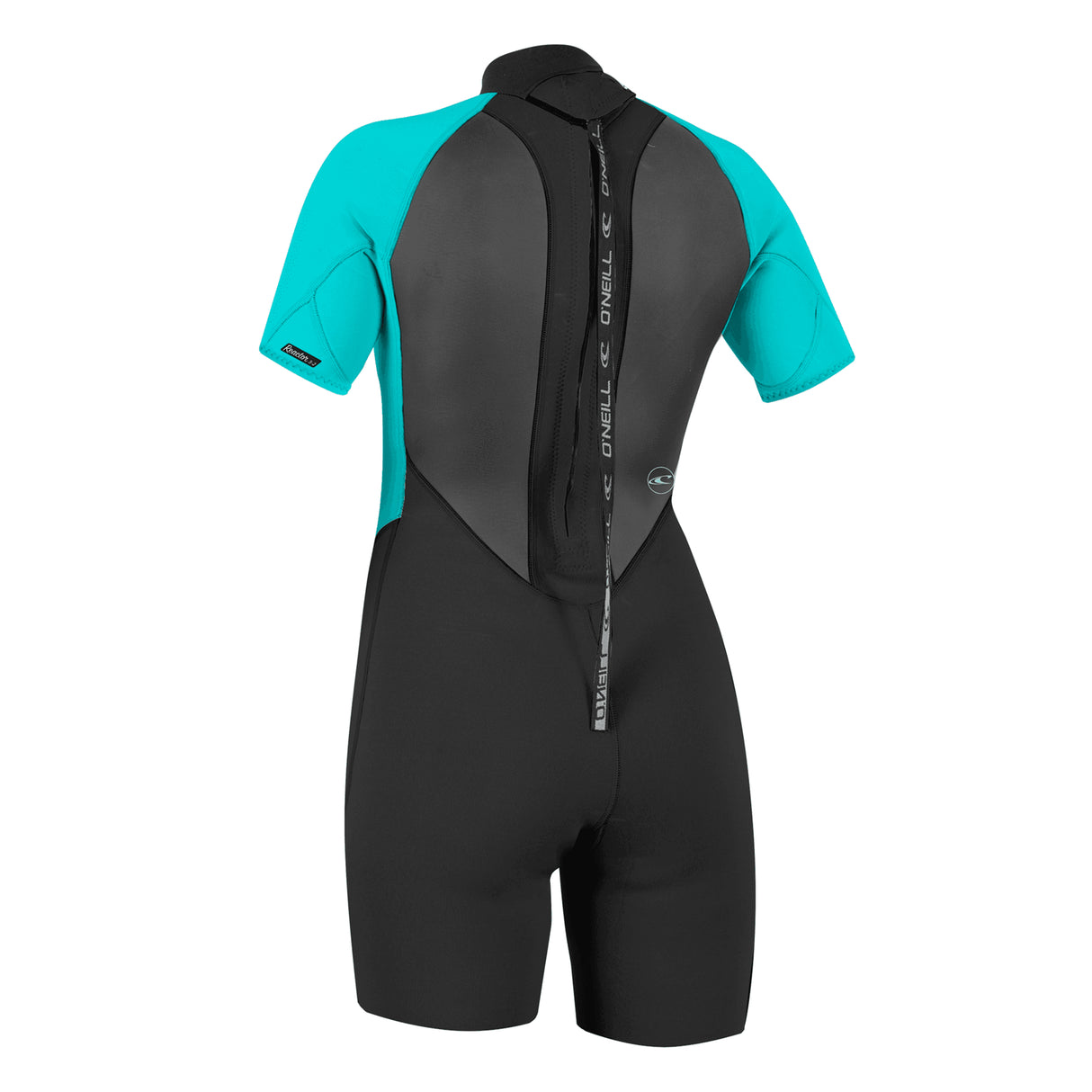 O'Neill Women's Reactor-2 2mm Back Zip Short Sleeve Spring Wetsuit Black/Light Aqua / X-Small-Black/Light Aqua / Small-Black/Light Aqua / Medium-Black/Light Aqua / Large-Black/Light Aqua / X-Large - 53 Degrees North 