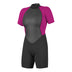 O'Neill Women's Reactor-2 2mm Short Sleeve Spring Wetsuit Black/Berry / X-Small-Black/Berry / Small-Black/Berry / Medium-Black/Berry / Large-Black/Berry / X-Large - 53 Degrees North 
