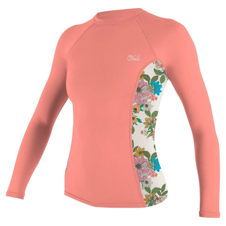 O'Neill Women's Side Print Long Sleeve Rash Guard Desert Flower/Cara Floral / Small-Desert Flower/Cara Floral / Medium-Desert Flower/Cara Floral / Large - 53 Degrees North 