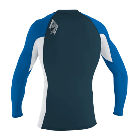 O'Neill Youth Premium Skins Long Sleeve Rash Guard Ocean/White/Copen Blue / Age 5-6-Ocean/White/Copen Blue / Age 7-8-Ocean/White/Copen Blue / Age 9-10-Ocean/White/Copen Blue / Age 11-12-Ocean/White/Copen Blue / Age 13-14 - 53 Degrees North 