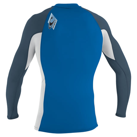 O'Neill Youth Premium Skins Long Sleeve Rash Guard Ocean/White/Copen Blue / Age 5-6-Ocean/White/Copen Blue / Age 7-8-Ocean/White/Copen Blue / Age 9-10-Ocean/White/Copen Blue / Age 11-12-Ocean/White/Copen Blue / Age 13-14 - 53 Degrees North 