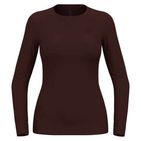 ODLO Women's Active Warm Eco Baselayer Top Fudge / X-Small-Fudge / Small-Fudge / Medium-Fudge / Large-Fudge / X-Large - 53 Degrees North 