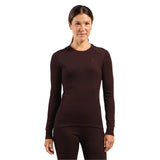 ODLO Women's Active Warm Eco Baselayer Top Fudge / X-Small-Fudge / Small-Fudge / Medium-Fudge / Large-Fudge / X-Large - 53 Degrees North 