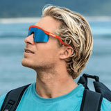 Oakley Hydra Prizm Sapphire Sunglasses Neon Orange - 53 Degrees North 