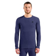 Odlo Men's Active Warm Baselayer Crew Neck Baselayer Skipper Blue / Small-Skipper Blue / Medium-Skipper Blue / Large-Skipper Blue / X-Large-Skipper Blue / XX-Large - 53 Degrees North 