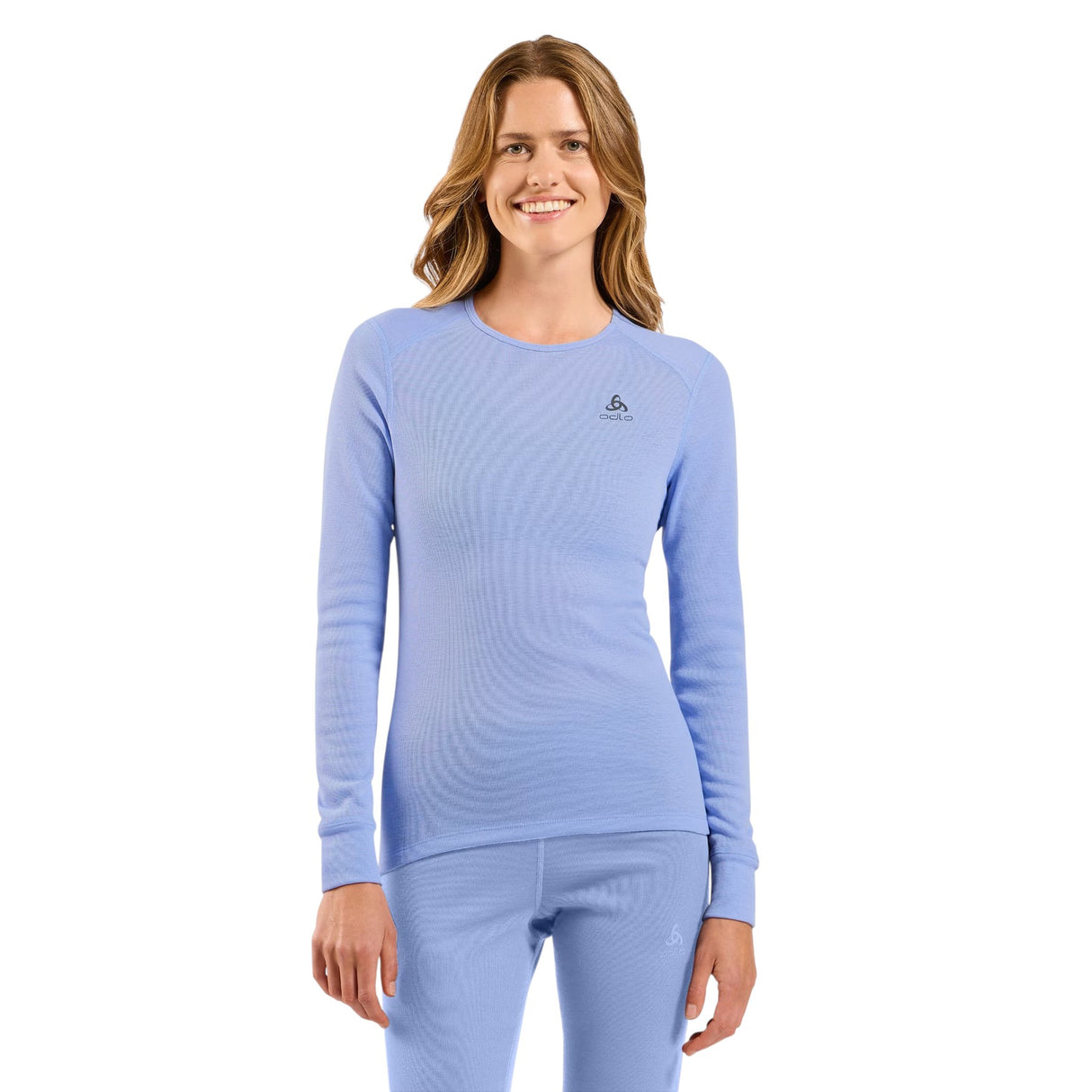 Odlo Women's Active Warm Baselayer Top Crew Neck Blue Heron / X-Small-Blue Heron / Small-Blue Heron / Medium-Blue Heron / Large-Blue Heron / X-Large - 53 Degrees North 