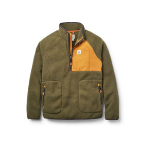 Passenger Men's Offgrid 2.0 Half Zip Recycled Sherpa Fleece Dark Olive / Small-Dark Olive / Medium-Dark Olive / Large-Dark Olive / X-Large #- 53 Degrees North 