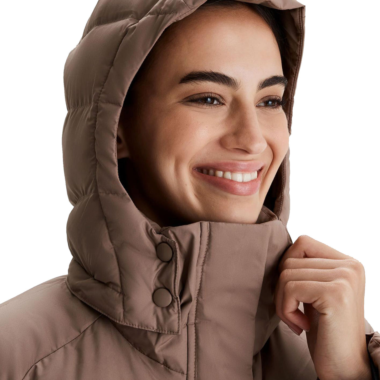 Kathmandu Women's Winterburn Longline Down Coat Taupe / X-Small-Taupe / Small-Taupe / Medium-Taupe / Large-Taupe / X-Large #- 53 Degrees North 