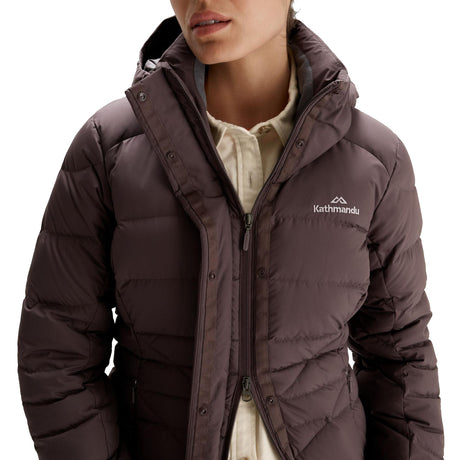 Kathmandu Women's Winterburn Longline Down Coat Taupe / X-Small-Taupe / Small-Taupe / Medium-Taupe / Large-Taupe / X-Large #- 53 Degrees North 