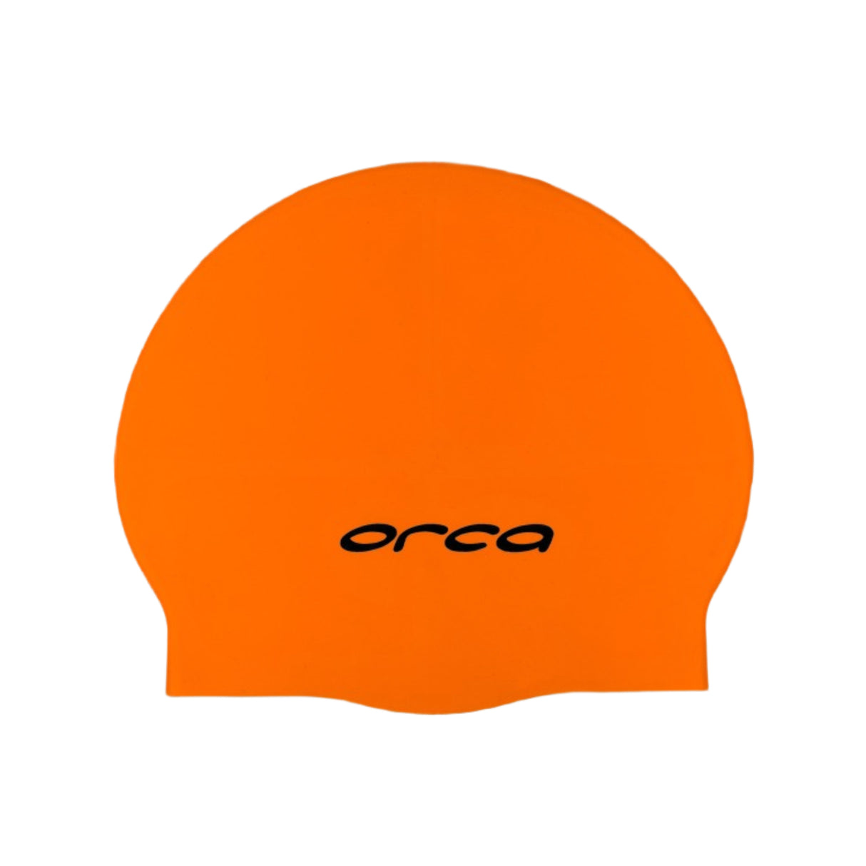 Orca Silicone Swim Cap Black-Hi-Vis Orange - 53 Degrees North 