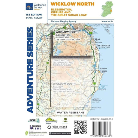 Ordnance Survey Adventure Series - Wicklow North Blessington Default Title - 53 Degrees North 