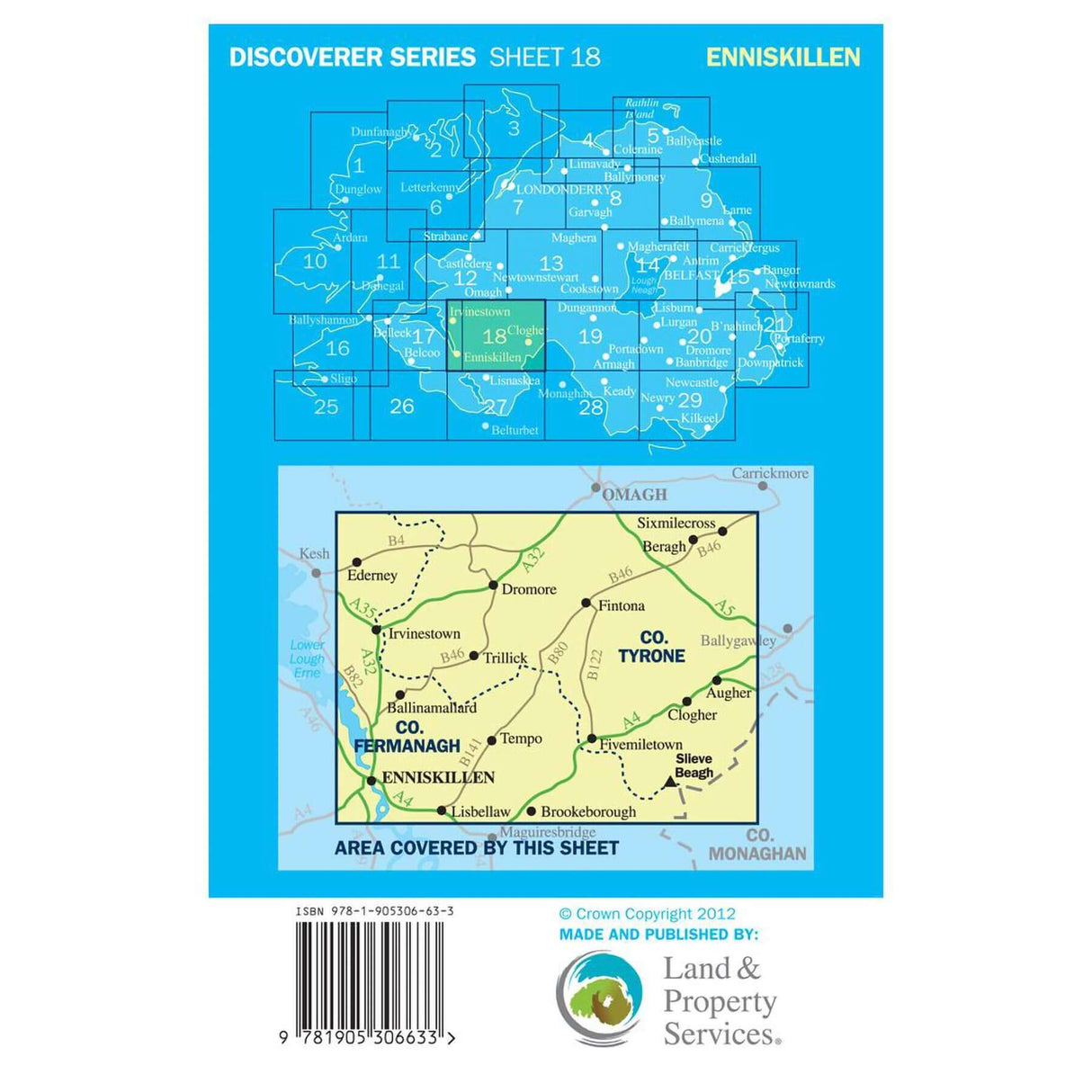 Ordnance Survey Discoverer Series 18 - Enniskillen Default Title - 53 Degrees North 