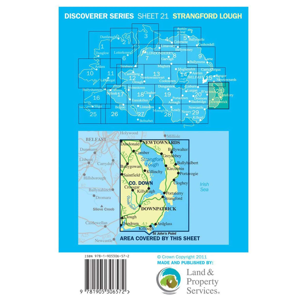 Ordnance Survey Discoverer Series 21 - Strangford Lough Default Title - 53 Degrees North 
