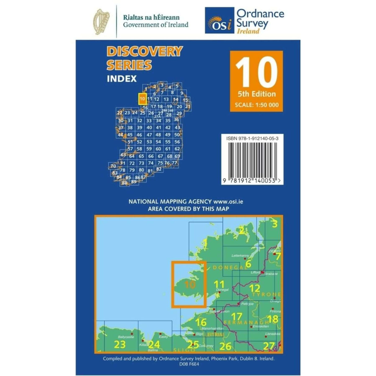 Ordnance Survey Discovery Series 10 - Donegal Default Title - 53 Degrees North 