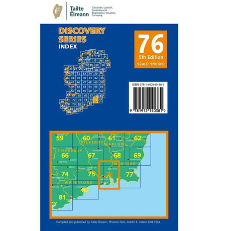 Ordnance Survey Discovery Series 76 - Carlow, Kilkenny, Waterford, Wexford Default Title - 53 Degrees North 