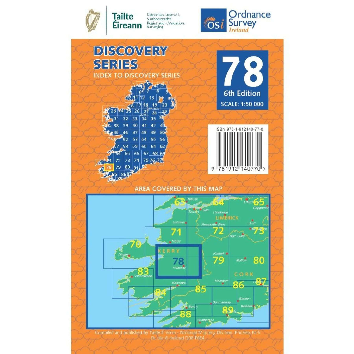 Ordnance Survey Discovery Series 78 - Kerry - Water Resistant Default Title - 53 Degrees North 