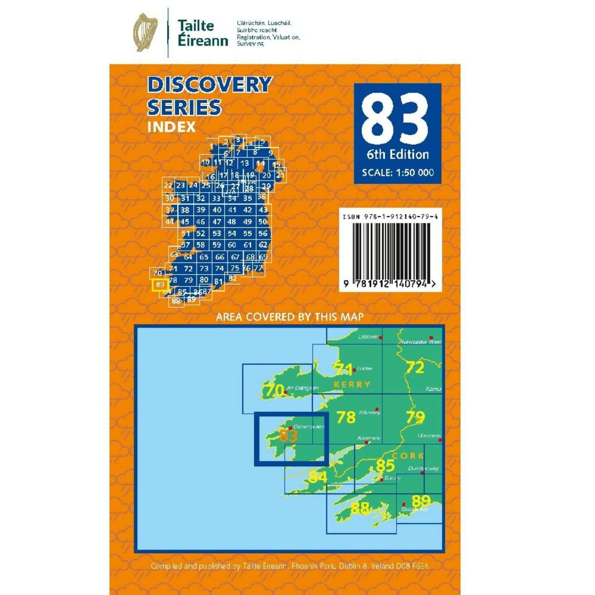 Ordnance Survey Discovery Series 83 - Kerry - Water Resistant Default Title - 53 Degrees North 