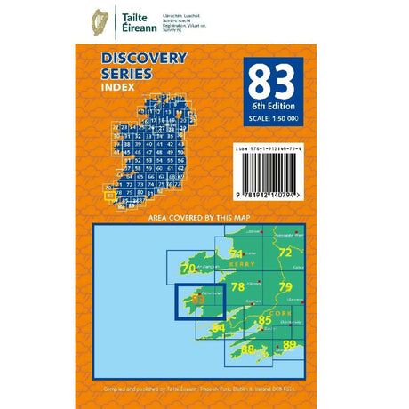 Ordnance Survey Discovery Series 83 - Kerry - Water Resistant Default Title - 53 Degrees North 