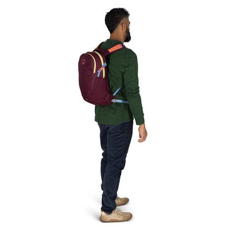 Osprey Daylite Backpack Moody Burgundy-Blue Spikemoss/Alkaline-Black-Cascade Blue/Latte Brown - 53 Degrees North 