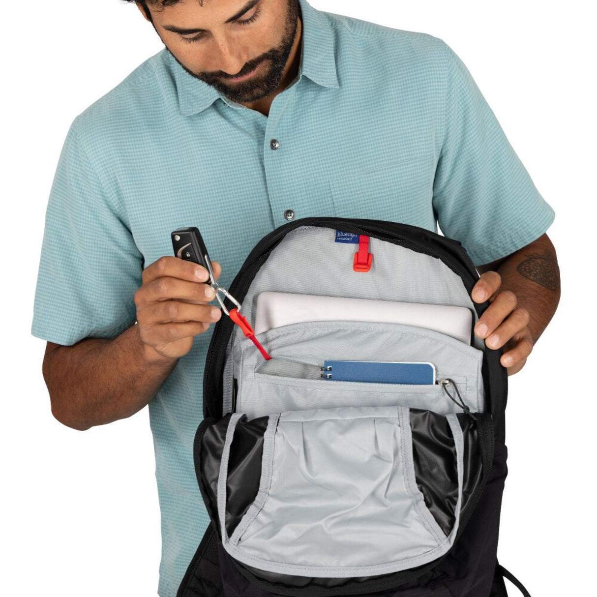 Osprey Farpoint 55 Travel Pack Black-Antique Blue - 53 Degrees North 