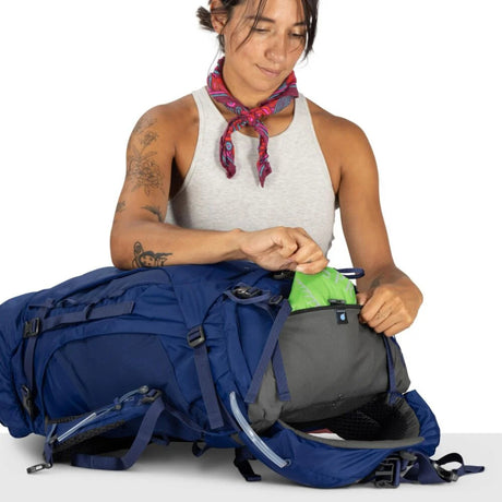 Osprey Kyte 48 Hiking Backpack Serenity Blue / X-Small/Small-Serenity Blue / Medium/Large-Elderberry Purple / X-Small/Small-Elderberry Purple / Medium/Large - 53 Degrees North 