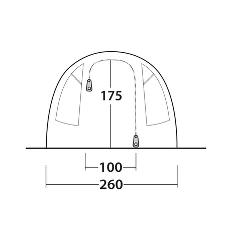Outwell Durango 4 4-Person Family Tent Green - 53 Degrees North 