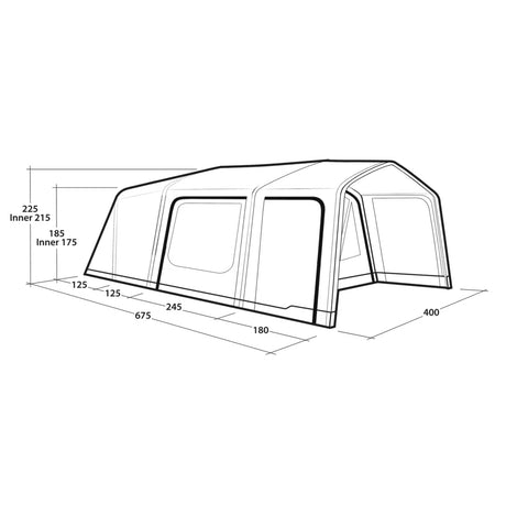 Outwell Iowa 6 Air 6-Person Tent Green - 53 Degrees North 