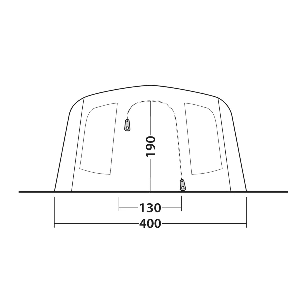Outwell Sacramento 6 Air 6-Person Tent Blue - 53 Degrees North 