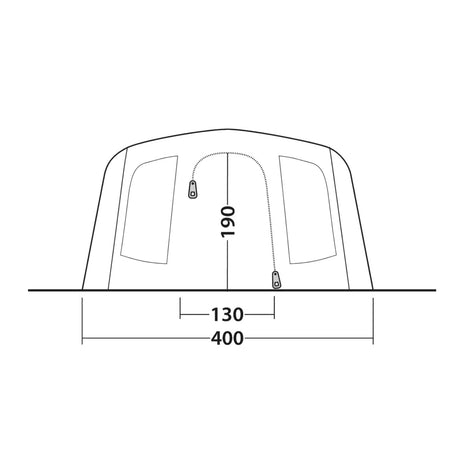 Outwell Sacramento 6 Air 6-Person Tent Blue - 53 Degrees North 