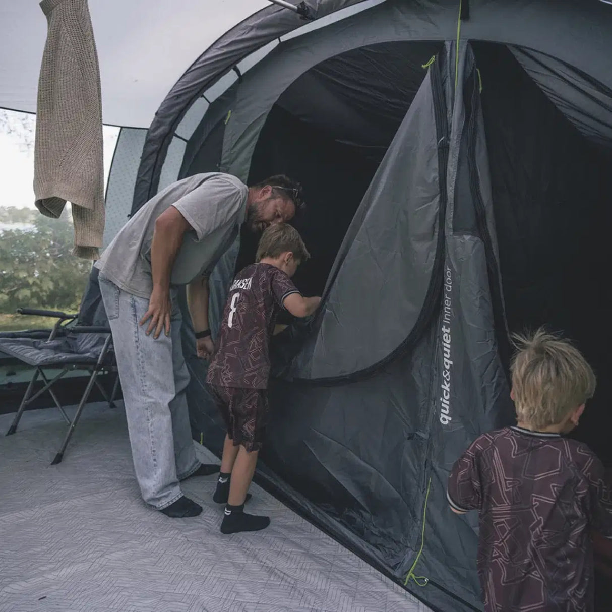 Outwell Sacramento 6 Air 6-Person Tent Blue - 53 Degrees North 