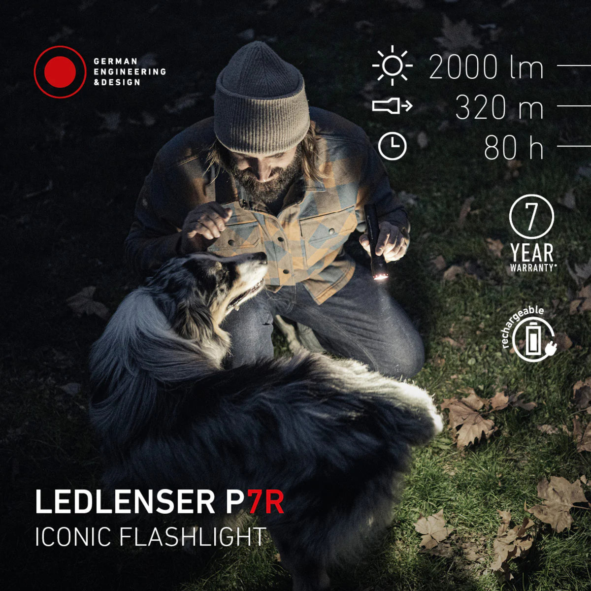 P7R 2000 Lumen Rechargeable Torch