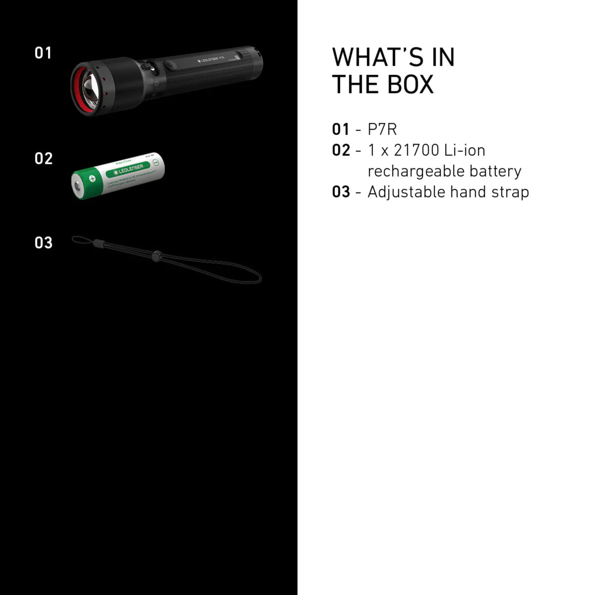 P7R 2000 Lumen Rechargeable Torch