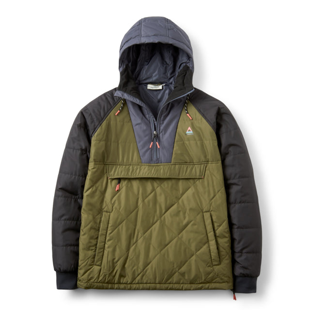 Passenger Men's Oceanic Recycled Insulated Half Zip Jacket Black/Retro Orange / Small-Black/Retro Orange / Medium-Black/Retro Orange / Large-Black/Retro Orange / X-Large-Black/Khaki / Small - 53 Degrees North 