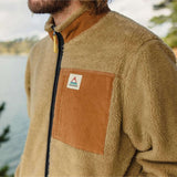 Passenger Men's Trekker Deep Pile Sherpa Fleece Jacket Biscuit / Small-Biscuit / Medium-Biscuit / Large-Biscuit / X-Large - 53 Degrees North 